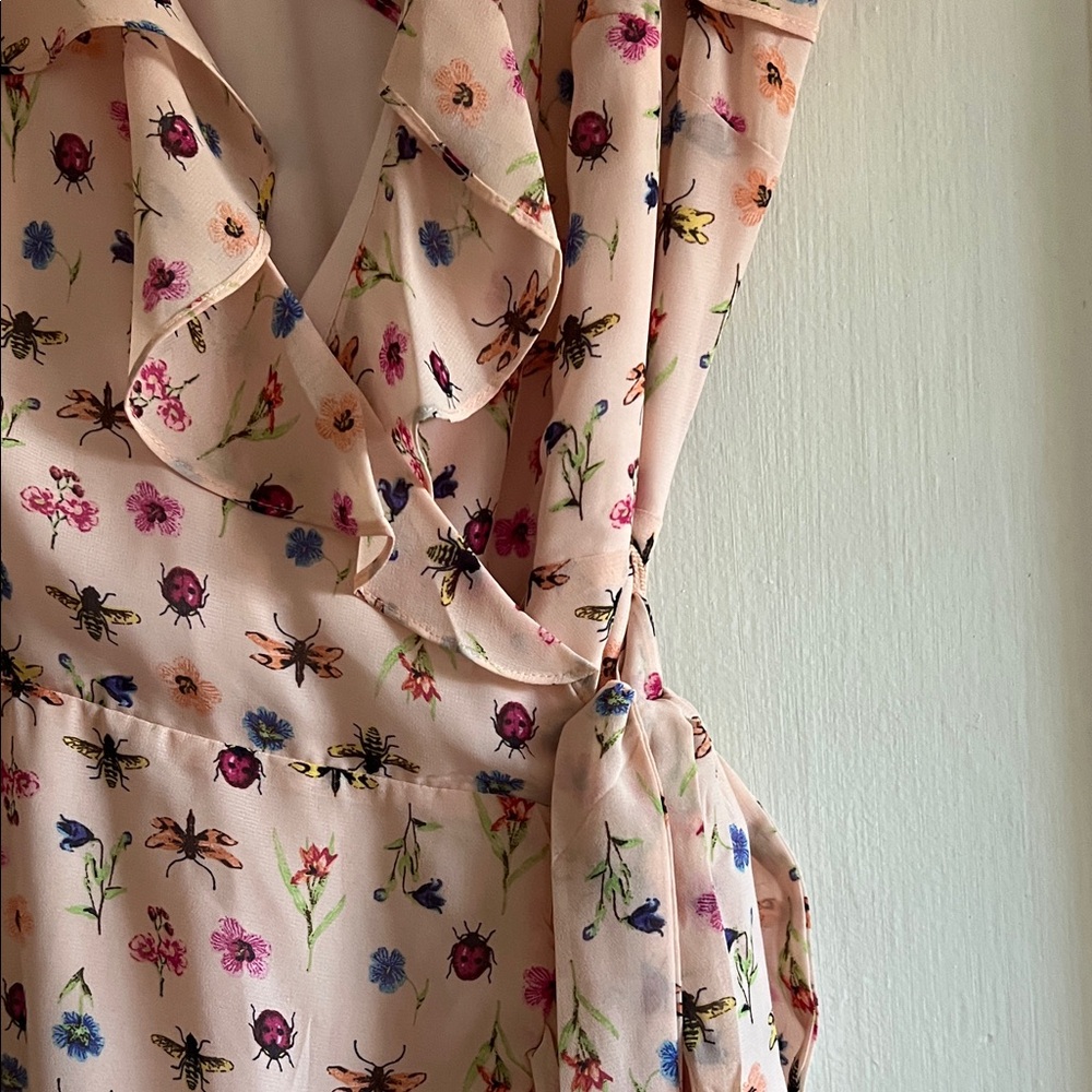 Betsey Johnson Pink Floral Ruffle Mini Dress - Picture 4 of 12
